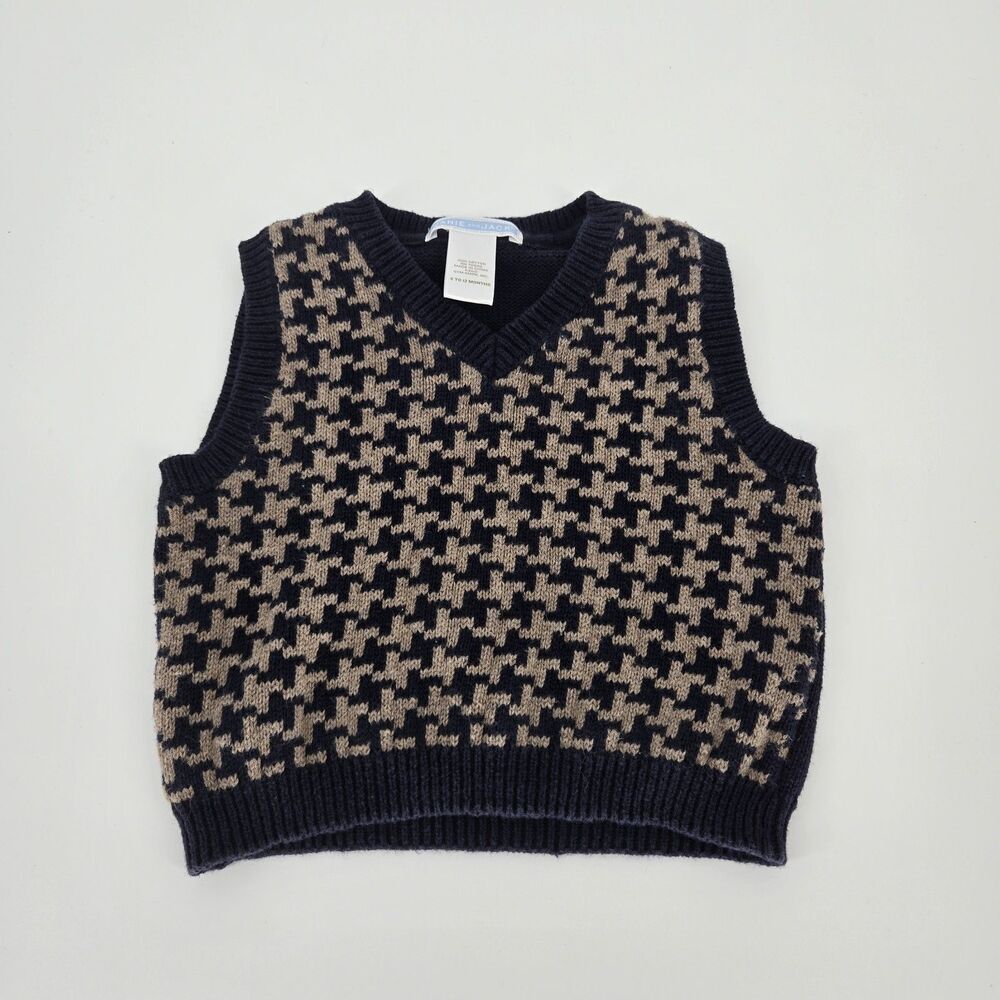 Baby Janie & Jack Cotton Knit Sweater Vest 6-12 Months